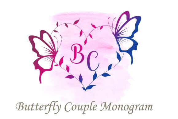 Butterfly Couple Monogram: A Decorative Font for Polished Branding