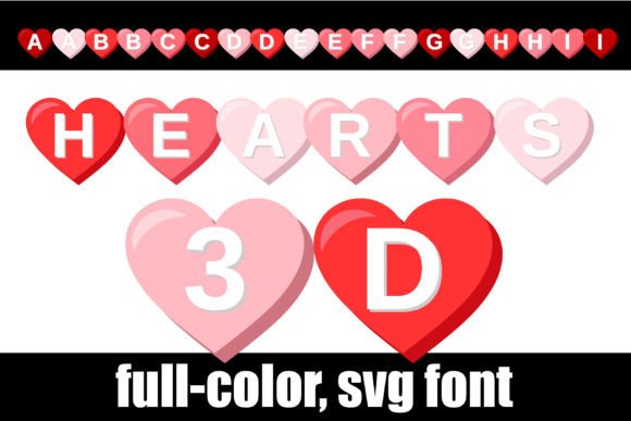 Hearts 3d: A Color Font That Adds Romance to Marketing Graphics