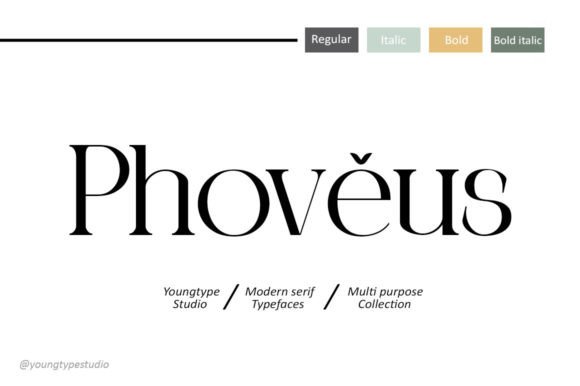 Phoveus: The Modern Serif Font for Handmade Products & Printables